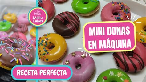 Mini Donas en máquina RECETA PERFECTA donitas para vender glaseado