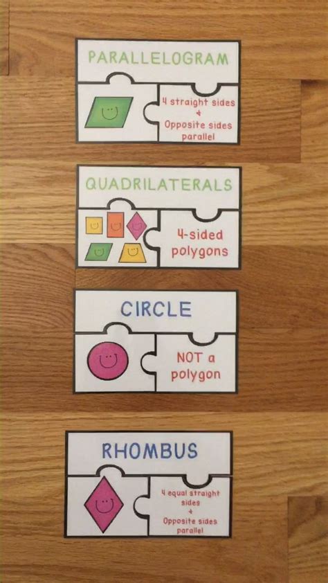 D Shape Sort Classifying Polygons Quadrilaterals Activity Rd Grade