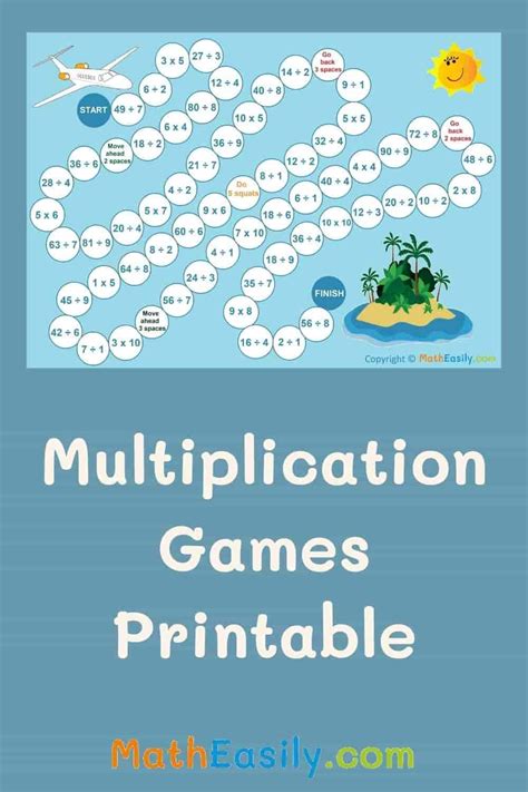 Free Printable Multiplication Games PDF: #matheasily #mathgames # ...