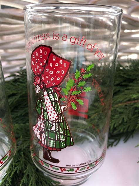 Coca Cola Holly Hobbie Holiday Glasses Limited Edition Merry Etsy