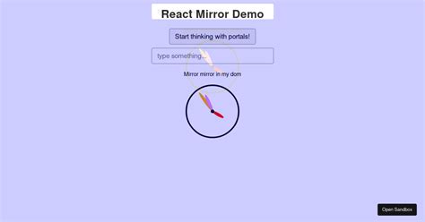 React Mirror Forked Codesandbox