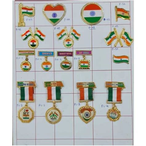 National Flag Metal Badges For Uniform Badge Shape Rectangular At Rs