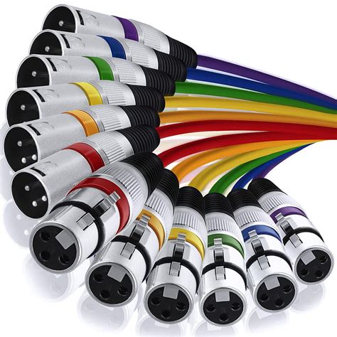 Gearit Pin Male To Female Xlr To Xlr Microphone Cable Multicolor