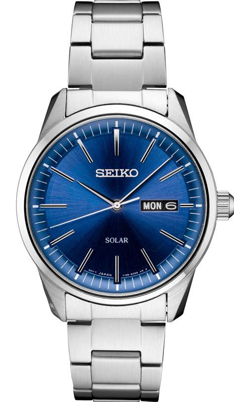 Seiko Men S Solar Blue Dial Watch