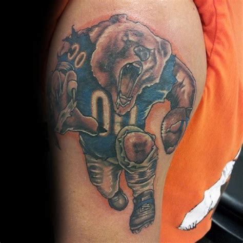 50 Chicago Bears Tattoos For Men - NFL Football Ink Ideas