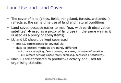 Land Cover And Land Use Classifications In The Seea Revision Ppt Download