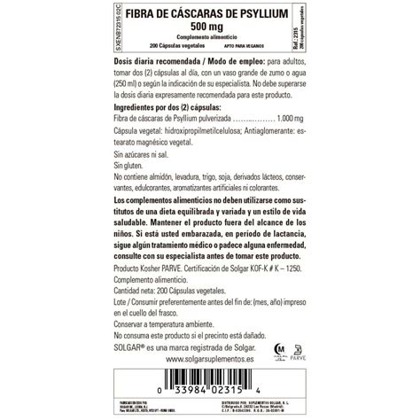 Psyllium 200 Cápsulas Veganas Cero Residuo Tienda Online Zero Waste