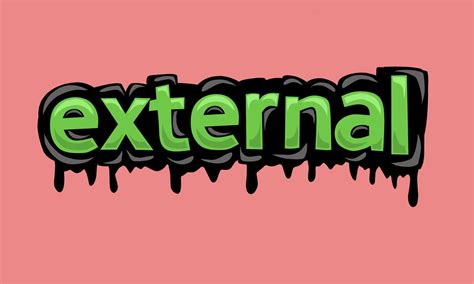 external writing vector design  pink background  vector art