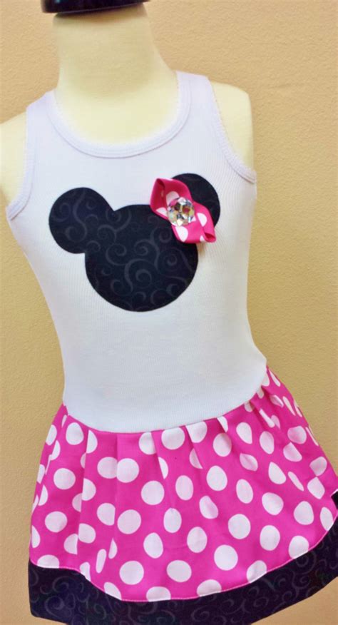 Hot Pink Minnie Mouse Dress. Personalization Available. - Etsy