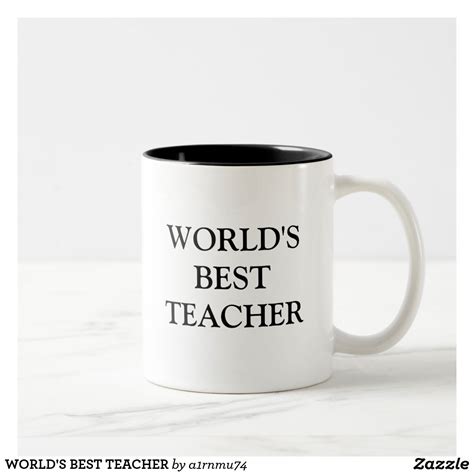 Worlds Best Teacher Two Tone Coffee Mug Zazzle Personalized Coffee