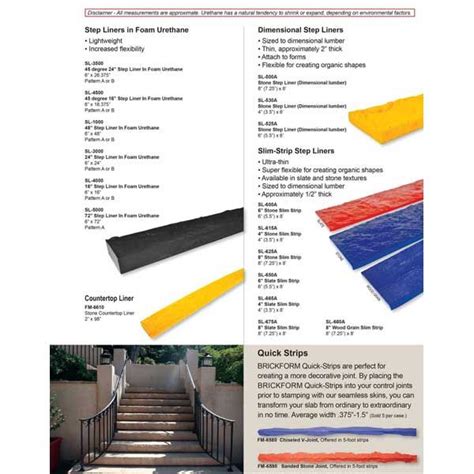 Brickform Steps Form Liners Solomon Colors Concrete Steps Liner