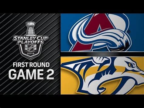 Colorado Avalanche Vs Nashville Predators 4 5 Apr 14 2018 Game