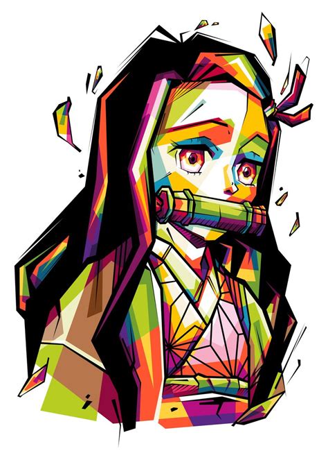 Nezuko Demon Slayer WPAP Poster By Dika Sujud Displate