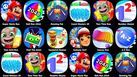 Tom Time Rush Mario Kart Subway Surf Tom Gold Run Banana Survival