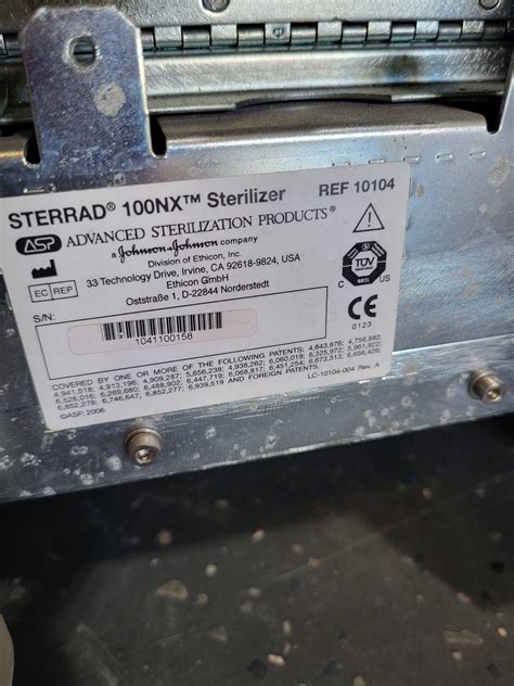 Johnson And Johnson Asp Sterrad 100nx Plasma Sterilizer Certified Pm R