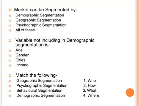Segmentation presentation | PPTX