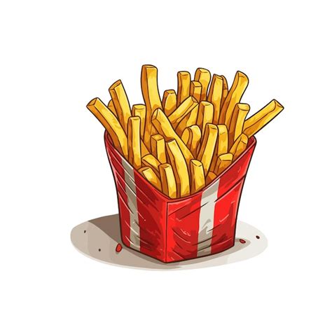 Premium Vector Hand Drawn French Fries Illustration