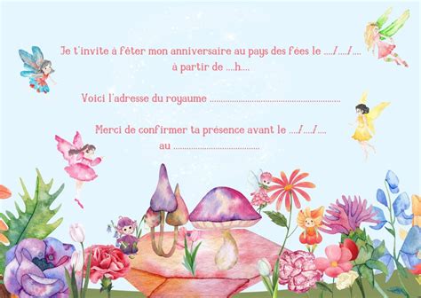 Invitations anniversaire gratuites à imprimer Flore et Jeanne