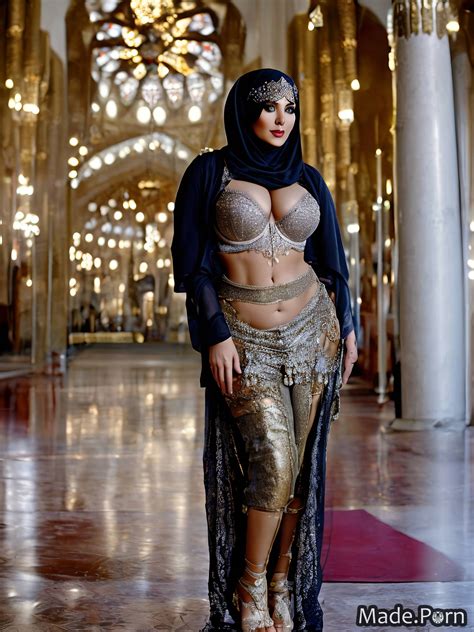 Strappy Heels Niqab Indoors Partially Nude Gold Stripper Big Hips