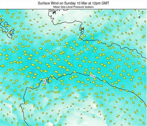 Saint Helena Surface Wind on Friday 07 May at 12am GMT