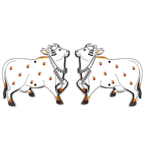 Buy Adikala Pichwai Cow Mdf Cutout Design For Diwali Dussehra