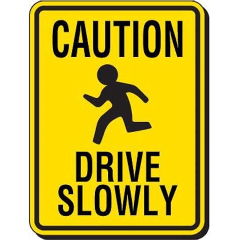 Caution Drive Slowly Sign Etsy