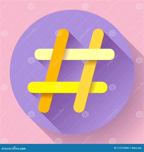 Hashtags Icon Flat Tweet Vector Social Media Community Sign Symbol