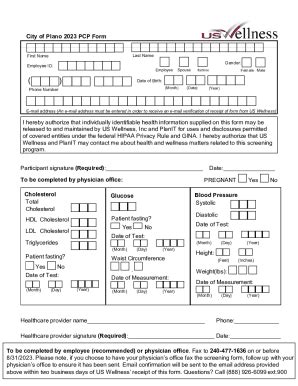 Fillable Online Biometric Screening Form Pdf Fax Email Print Pdffiller