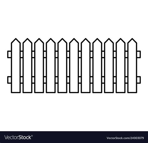 Wooden fence silhouette isolated symbol icon Vector Image