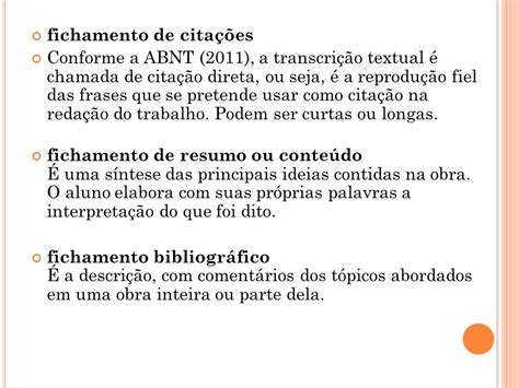 Estrutura De Um Fichamento De Citação Várias Estruturas