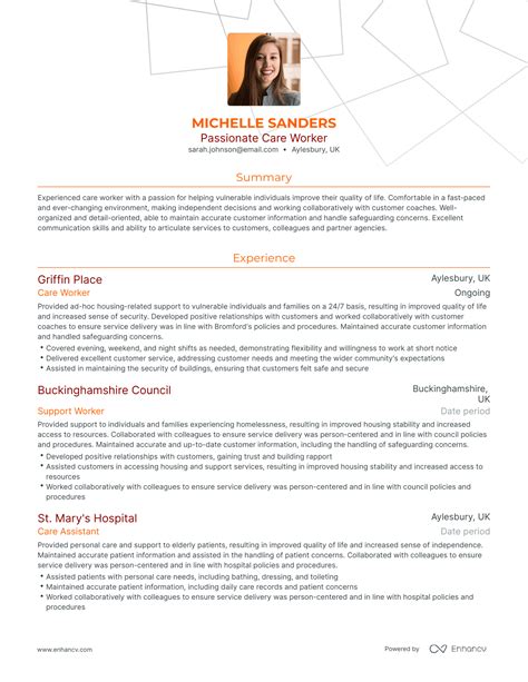 5 Care Worker Resume Examples Guide For 2023