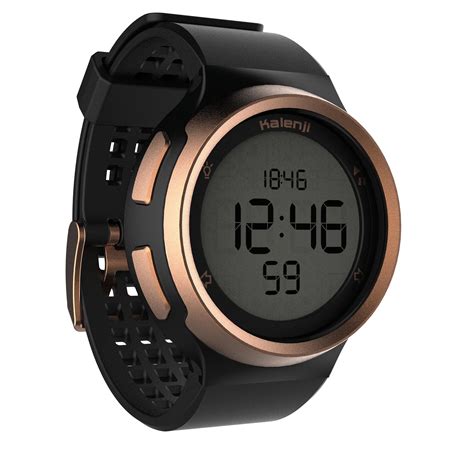 Buy W M Running Stopwatch Black Gold Online Decathlon