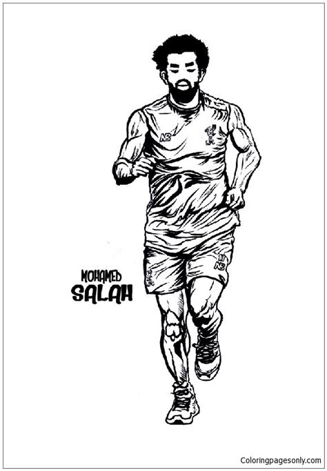 Mohamed Salah Image Coloring Page Free Printable Coloring Pages