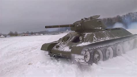 Ww T Tank Moves Through The Snow Youtube