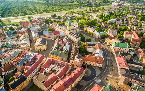 Lublin Krajobraz Starego Miasta Z Powietrza Atrakcje Turystyczne