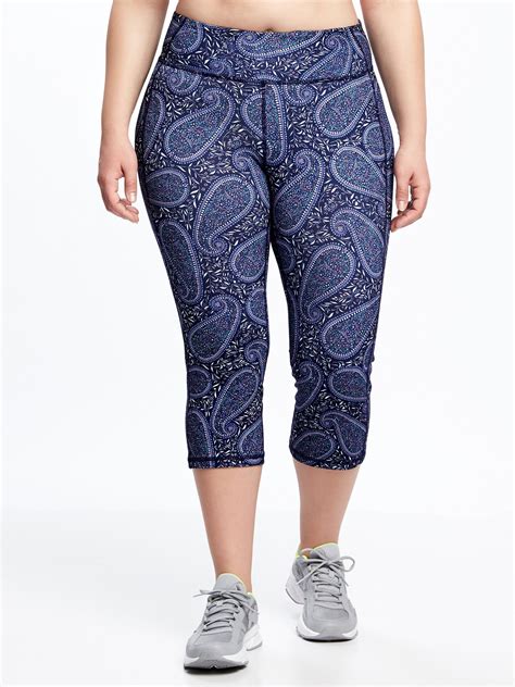 Mid Rise Plus Size Compression Capris Old Navy