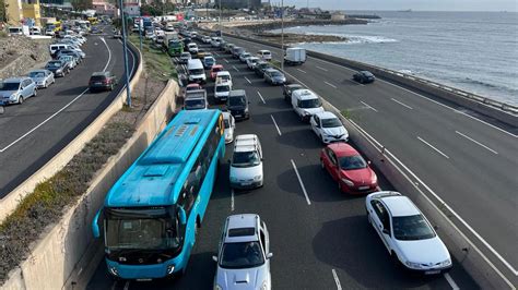 Caos en Las Palmas de Gran Canaria Cierre del túnel Adolfo Cañas por