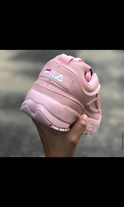 Fila Disruptor V Nude Pink Women S Fashion Footwear Flats On Carousell