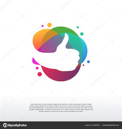 Colorful Thumb Logo Vector Logo Designs Template Design Concept Logo ...