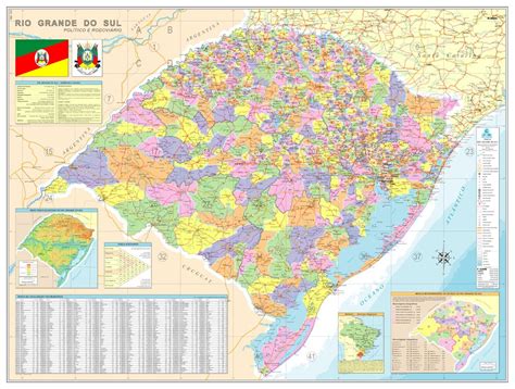 Mapa Do Rio Grande Do Sul Mapa Pol Tico Rodovi Rio Cidades E Regi Es