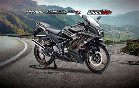 Jual Decal Ninja 150 RR New Hayabusa V2 04 2 Warna Hitam Putih Sticker