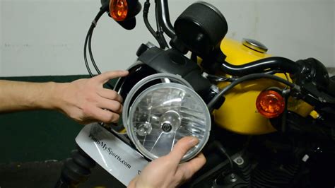 Montage Phare A Led Sur Harley Davidson Sportster Youtube