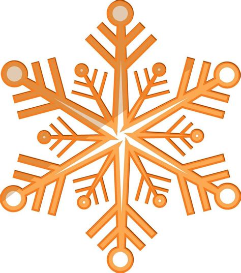 Beautiful Orange Snowflake Design 24852894 Vector Art At Vecteezy