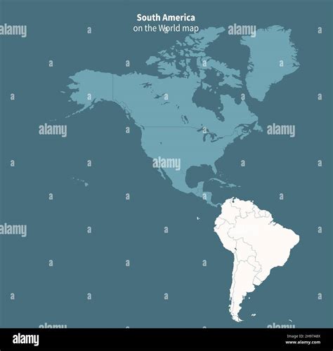 Carte Vectorielle De L Am Rique Du Sud Carte Du Monde Par R Gion Image