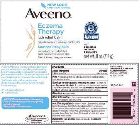 Product Images Aveeno Eczema Therapy Itch Relief Balm Photos