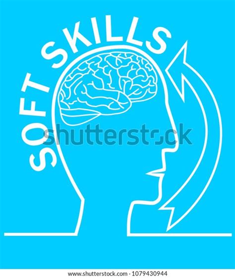 Soft Skills Presentation Template Human Head Stock Vector Royalty Free