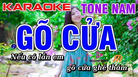 Gõ Cửa Karaoke Tone Nam Beat Mới Dễ Hát Minh Đức Karaoke YouTube