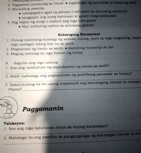 SOLVED 2 Bakit Magalaga Ang Pag Kakaroon Ng Positibong Pananaw Sa