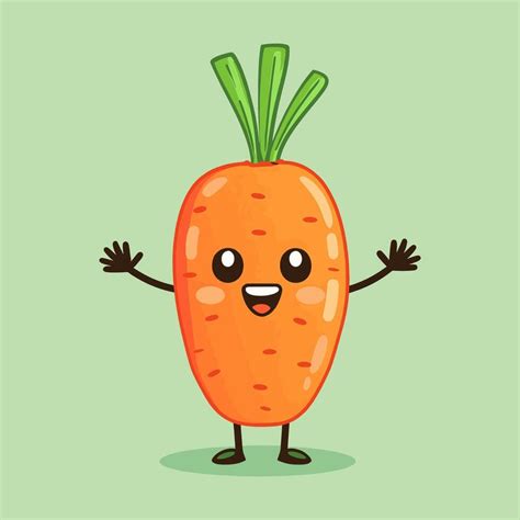 Cute Cartoon Carrot Mascot 47081908 Vector Art At Vecteezy