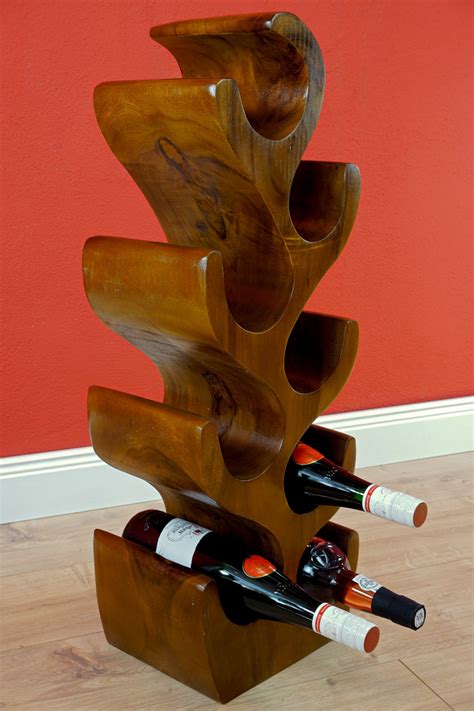 Cm Large Acacia Suar Solid Wood Wine Rack For Bottles Etsy